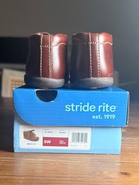 Stride Rite Toddler Brown Leather Ankle Boots